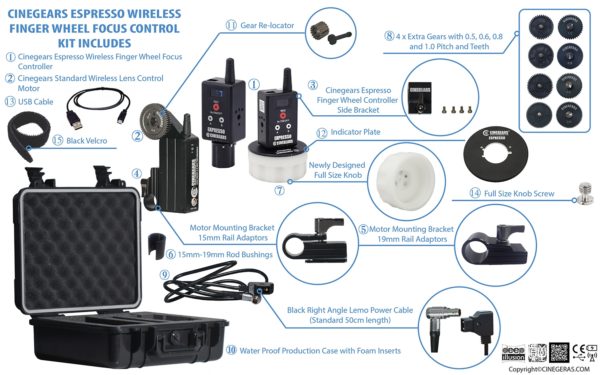 Cinegears Single Axis Wireless Mini Controller With Motor Kit