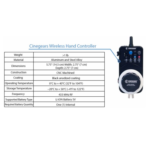 Cinegears Multi Axis Wireless Follow Focus Controller